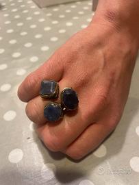 Anello argento e pietre dure