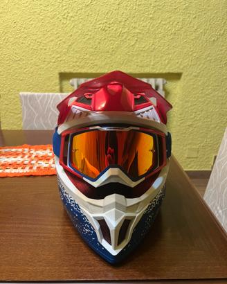 casco hype xs con mascherina progrip