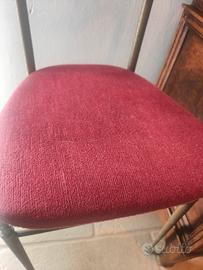 Coppia sedie vintage in ferro battuto