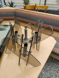 specchio bagno con lampadario 
