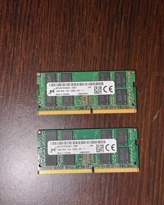 32GB (2x16GB) ram ddr4 sodimm 2666MHz Micron