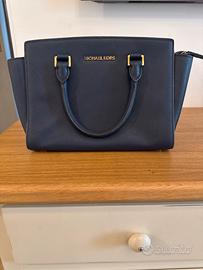 Michael Kors borsa con manici blu