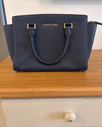 Michael Kors borsa con manici blu