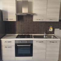 Cucina moderna colore bianco eucalipto completa