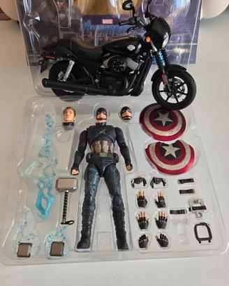 Bandai S.H. Figuarts Captain America Endgame +moto