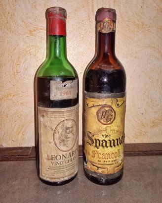 Vino Spanna 1967 + Leonardo vino Chianti 1969