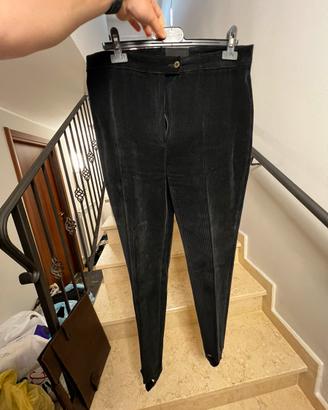 Pantalone Bailo Velluto Nero da Montagna Vintage