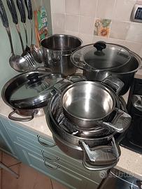 batteria di pentole inox 