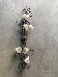 Lampadario in ferro battuto