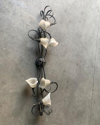 Lampadario in ferro battuto