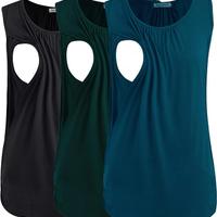 Set da 3 Maglia Top da Allattamento Donna Tagia L