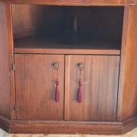 Mobile angolare porta tv di legno