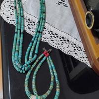 Collana. +Bracciale in turchese