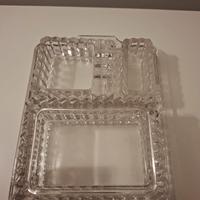 Set da fumo vintage in vetro trasparente 