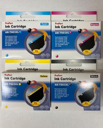 KIT 4 cartucce compatibili Epson 603XL nero + colo