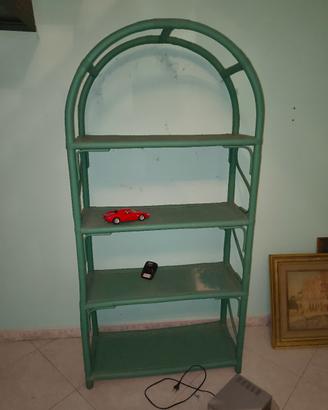 libreria in vimini 