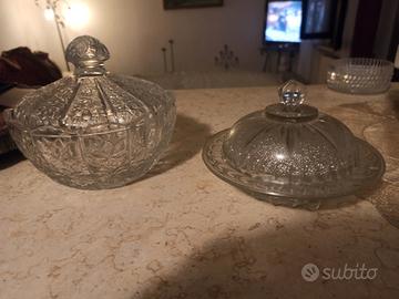 Set Burriera e Zuccheriera in Vetro Pressato