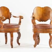 Coppia di poltrone girevoli Luigi XVI, XI