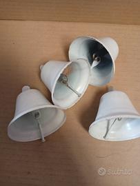 4 campanelle natale vintage metallo 
