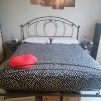 letto matrimoniale in ferro battuto artigianale