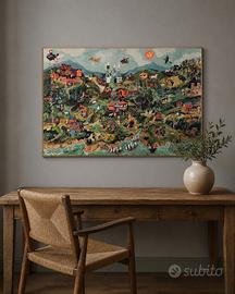Copia rara  mappa Wanderland -Threlfall 1965