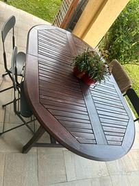 Tavolo allunganole da esterno legno