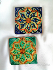 Ceramica di Caltagirone piastrelle giardino blu