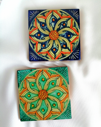 Ceramica di Caltagirone piastrelle giardino blu