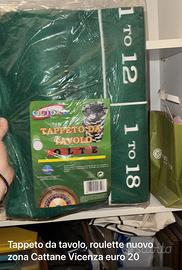 Gioco roulette tappeto e set fiches