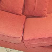 Divano in tessuto rosso