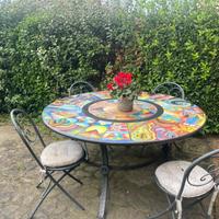 Tavolo dipinto a mano