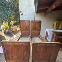 Letto + armadio in legano masello