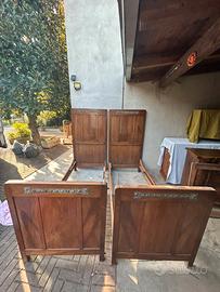 Letto + armadio in legano masello