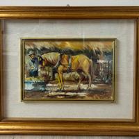 Quadro 20x30 olio su tela Cavallo di Viegic