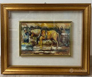 Quadro 20x30 olio su tela Cavallo di Viegic