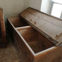 Cassa di legno massiccio frumento e farina