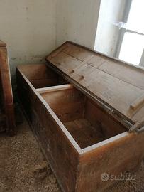 Cassa di legno massiccio frumento e farina