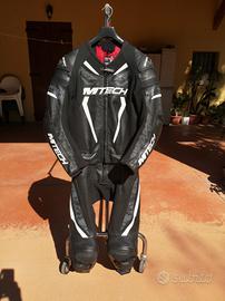 tuta moto 48 divisibile mtech come NUOVA in pelle