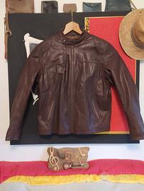 Giubbotto in pelle Stile Biker nuovo 