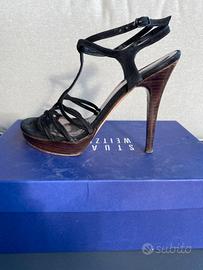 Sandali camoscio neri S. Weitzman originale 37,5