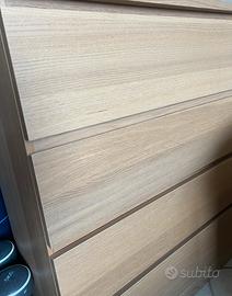 Cassettiera Malm rovere