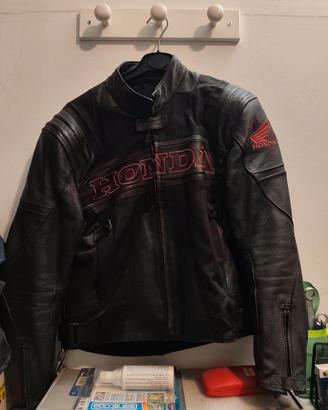 Suomy giubbotto in pelle con protezioni Honda