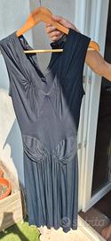 vestito nero louis vuitton in viscosa