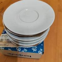 6 Piatti da cappuccino porcellana dura Apulum 