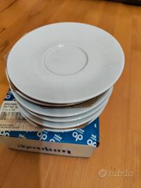 6 Piatti da cappuccino porcellana dura Apulum 