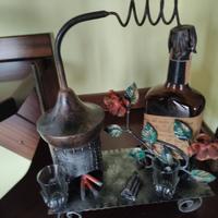 Porta Bottiglia e Bicchierini Vintage "Alambicco" 