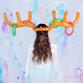 Gioco gonfiabile natale renna babbo natale cena yo