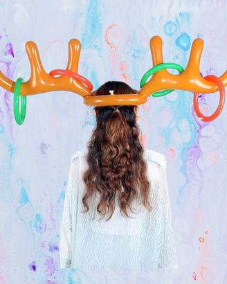 Gioco gonfiabile natale renna babbo natale cena yo