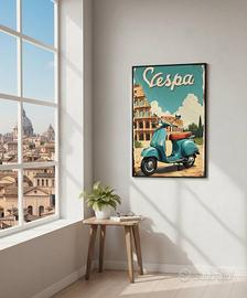 Stampa Artistica Decorativa Vespa Vintage 