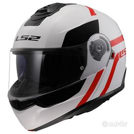 Casco modulare LS2 FF908 Strobe 2 AUTOX White Red